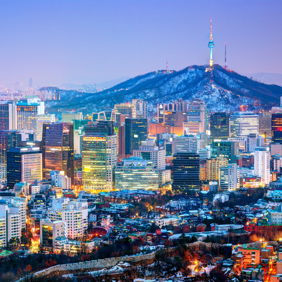 首爾南山首爾塔與城市夜景