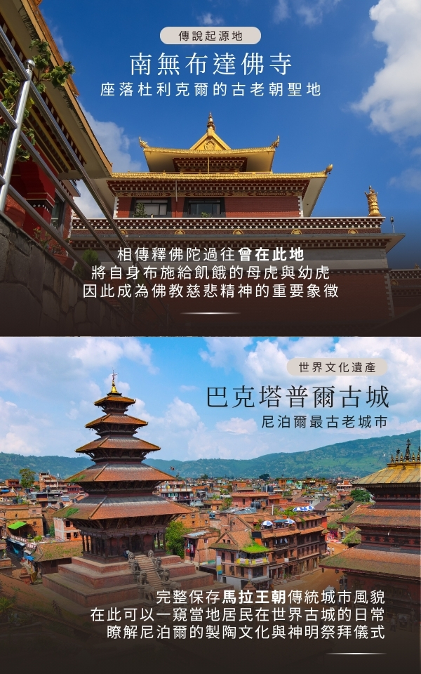 南無布達佛寺與巴克塔普爾古城