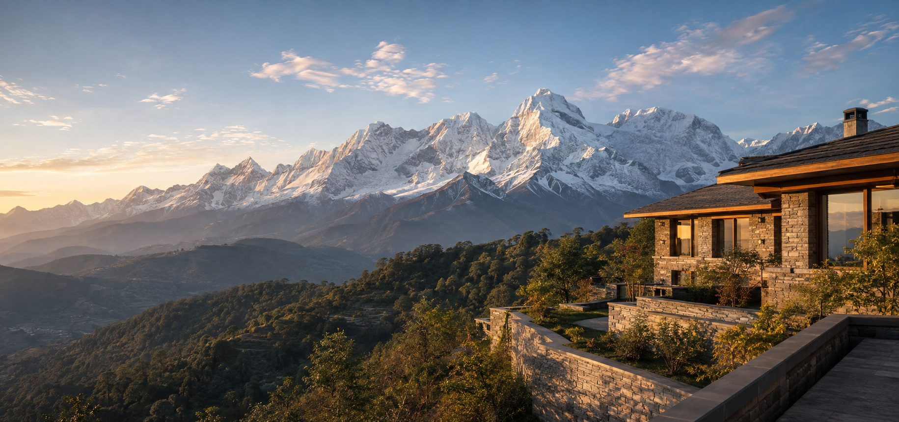 喜馬拉雅群山與尼泊爾山景